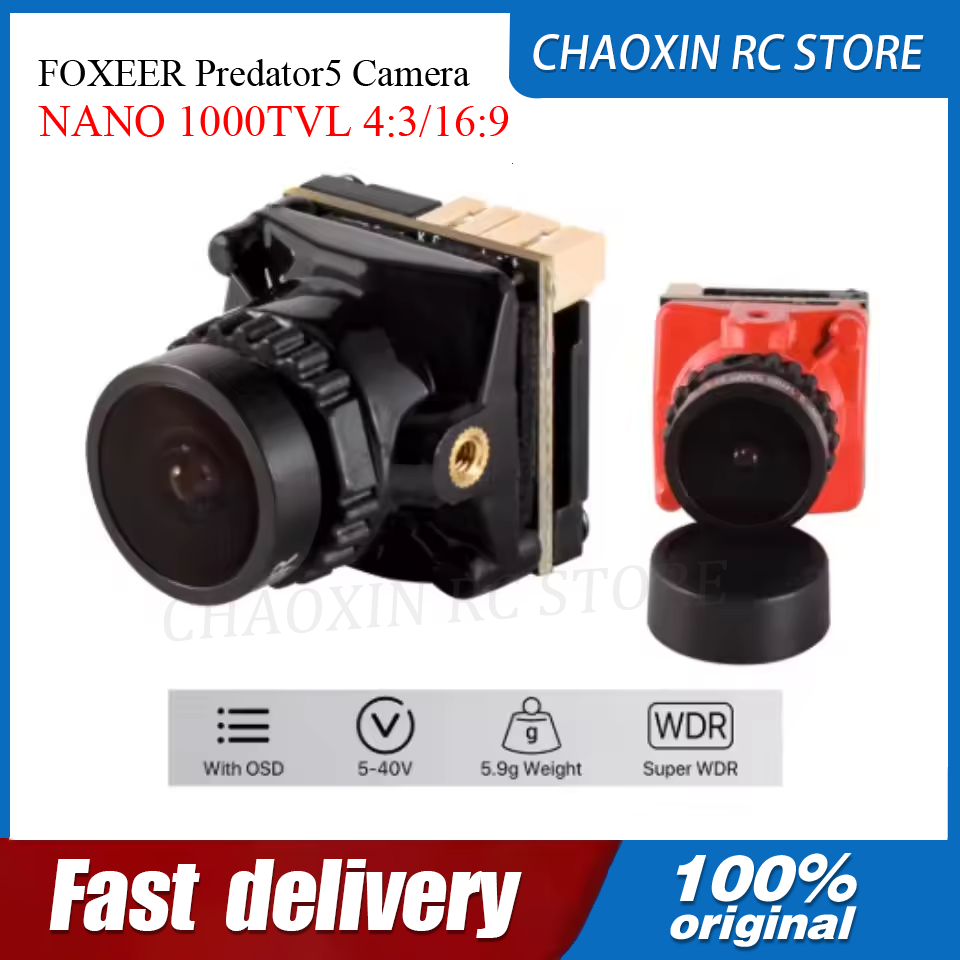 Drone Racing Camera - FOXEER Predator5 caméra NANO 1000TVL 4:3/16:9